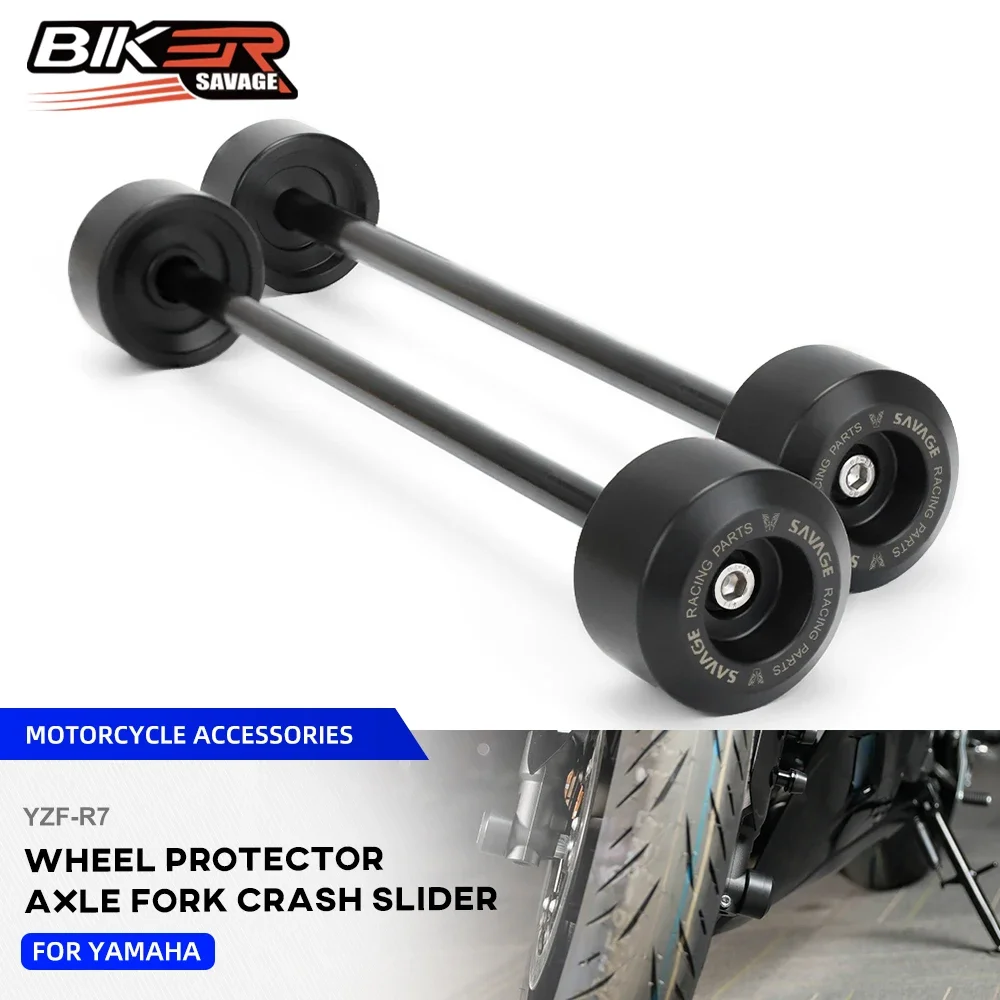 For YAMAHA YZF R7 2024 Front Wheel Axle Fork Crash Slider Motorcycle Accessories Wheel Hub Anti-Collision Block YZF-R7 2021-2023