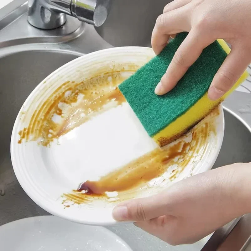 

10/5/1Pc Kitchen Dishwashing Sponge Soft Absorbent Clean Rub Pot Rust Scouring Pad Removing Kits Household Cleaning Brush Sponge