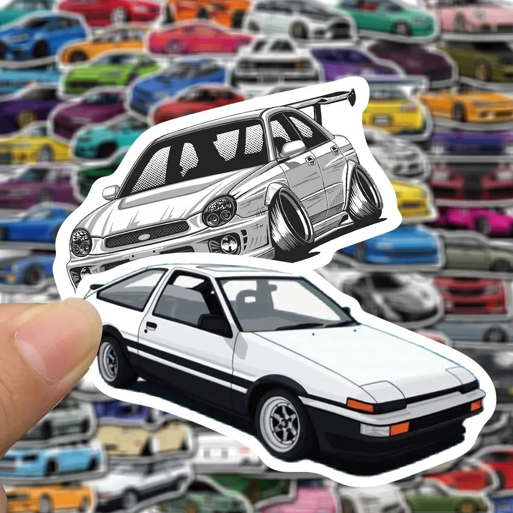 10/30/50/100PCS Cartoon JDM Racing Car Favorites Graffiti Stickers DIY Kids Classic Toy Travel Luggage Guitar Waterproof Decals