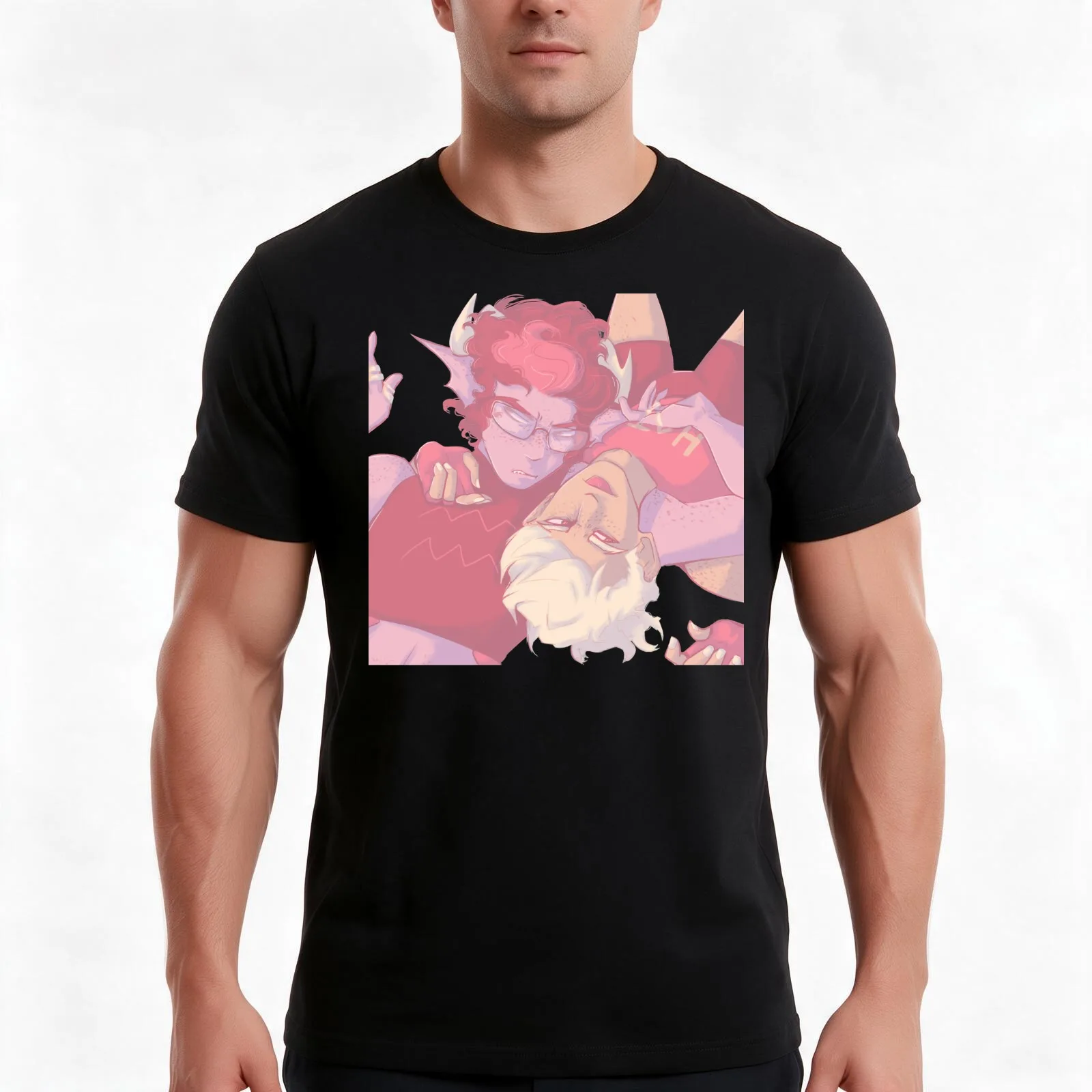 Homestuck Eridan Ampora Dirk Strider Eridirk Ranting T-Shirt, Summer Casual Cotton Tee, Oversized Streetwear Tops, 100% Cotton