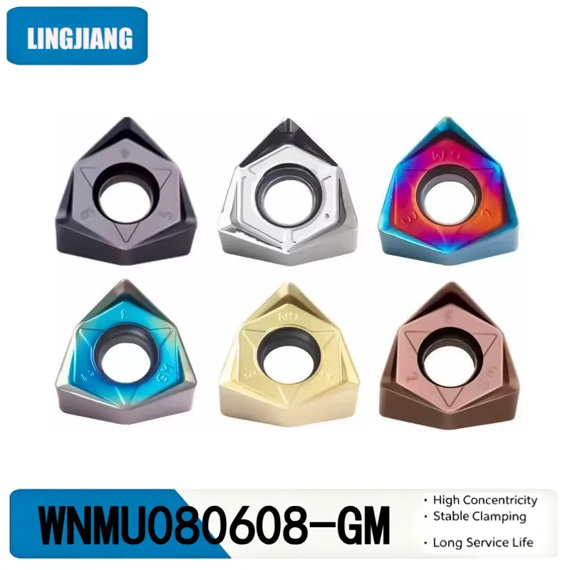 WNMU080608 Carbide Insert Double-sided Hexagonal 90 Degree Right Angle Fast Feed Milling Insert for MFWN900 Milling Cutter