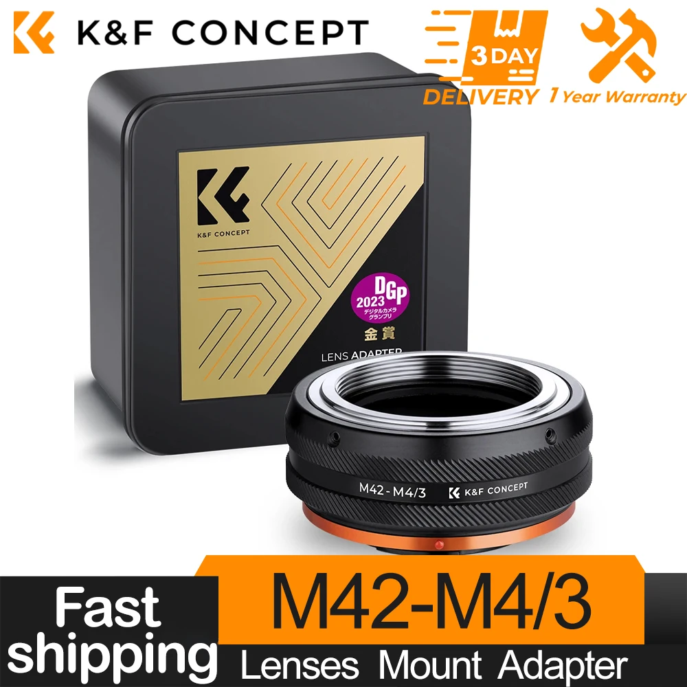 K&F Concept FD-M4/3 PRO Canon FD/FL Lens Mount to M4/3 Camera Body Adapter Ring with Matte Lacquer for Olympus Panasonic Lumix