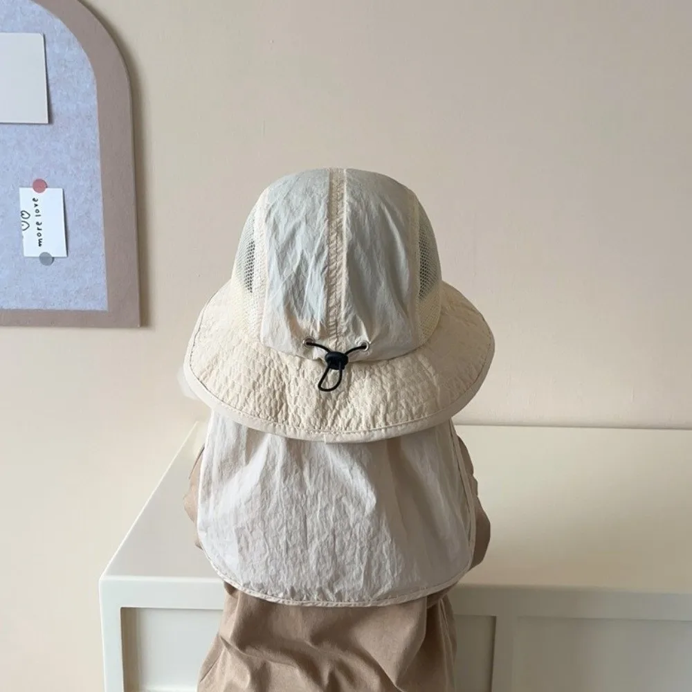 

Детская панама с регулируемым шнурком, мультяшным медведем, широкими полями, сетчатая, с защитой от солнца, для девочек