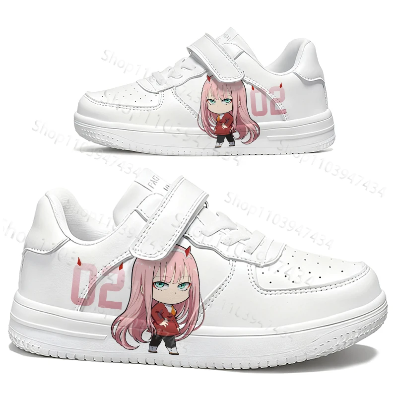 

Популярные детские кеды DARLING in The FRANXX с интересным простым принтом, модные кроссовки 2026 года, подарок на день рождения для мальчиков и девочек