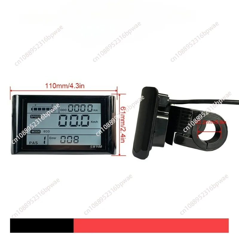 

Аксессуары для модификации электрического велосипеда LCD-SW900 ЖК-инструмент datascope 24-72 В водонепроницаемый разъем