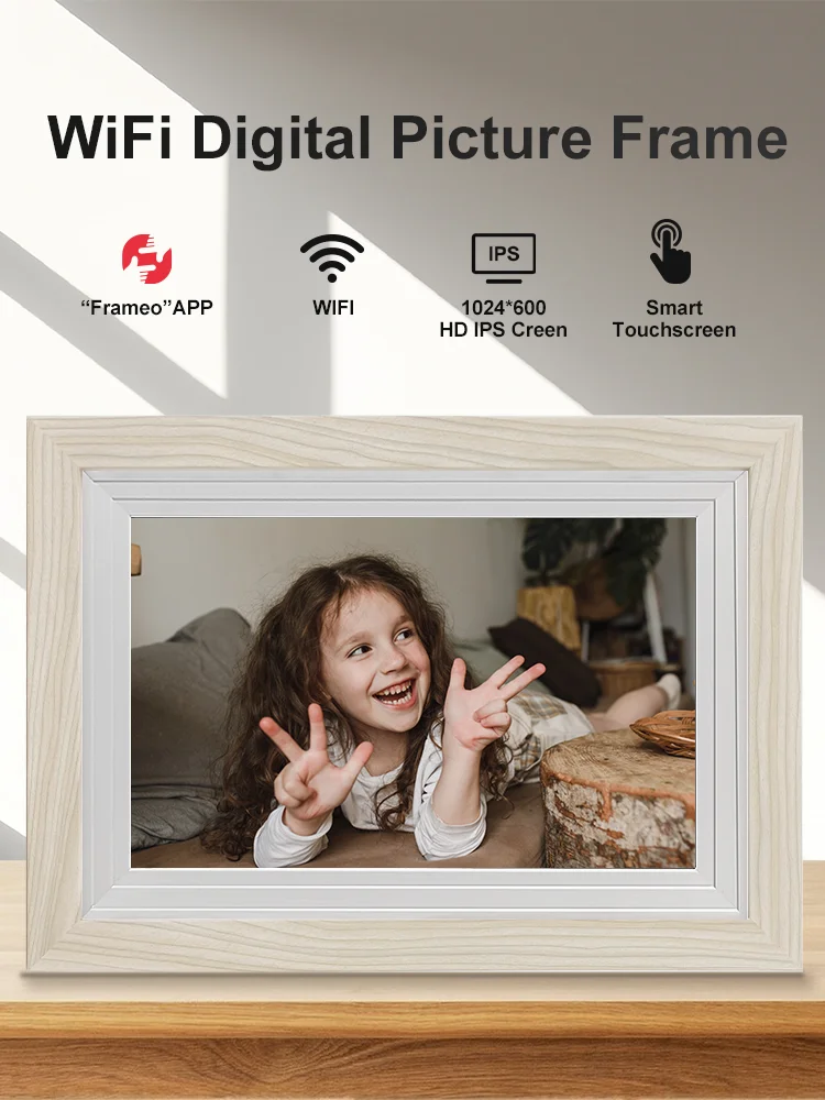 10.1inch frameo cloud wifi digital photo frame Built in 32GB IPS touch screen picture sending free by phone frameo app