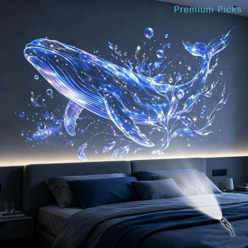 portableOcean USB Projector Night Light Low Noise Ceiling Ambient Lamp 1 Set for Nursery Room Baby Sleep Aid Gift