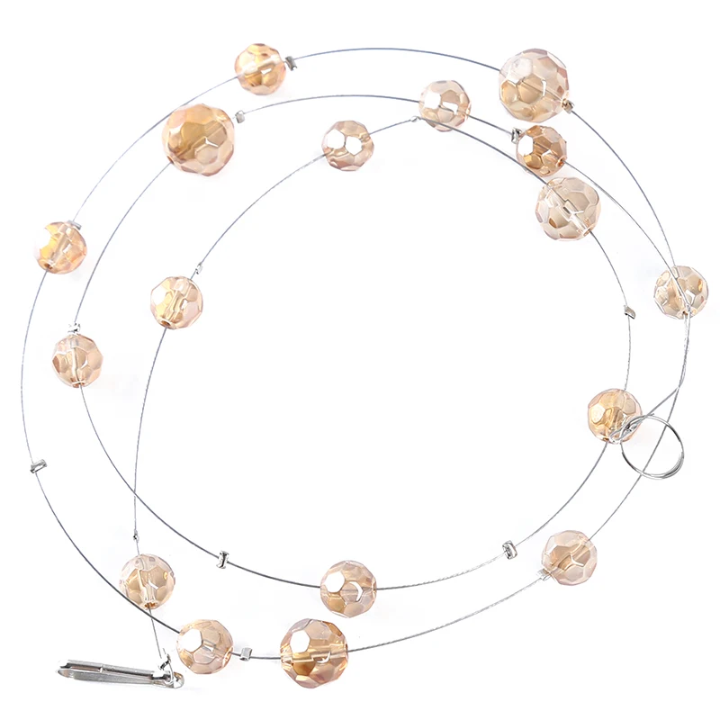 1 متر طويل كريستال حبة الستار دون قلادة التقسيم ستائر الباب الخرز المألوف العصرية الزفاف ديكور 32 قطع الجانب