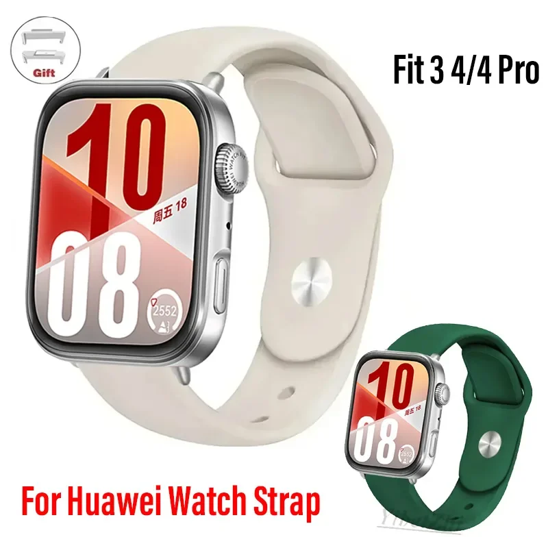 حزام سيليكون لساعة Huawei Watch Fit 3 4 Band Smartwatch بديل سوار كوريا الرياضي لساعة Huawei Watch fit 4 Pro Accessories
