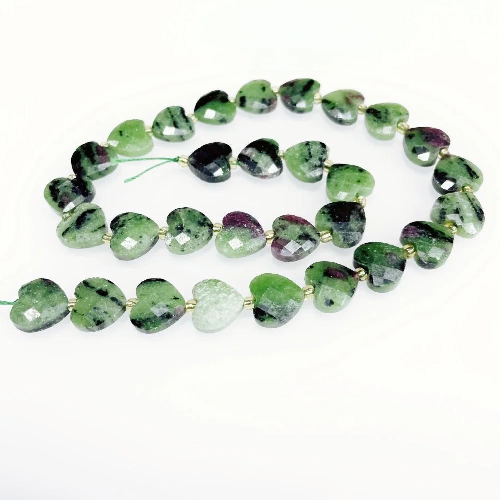 Natürliche 12mm Amethyst-Perlen in Herzform, facettiert, handgefertigt für Schmuckherstellung, DIY-Halskette, Armband, 15'' Zubehör – Detail 18