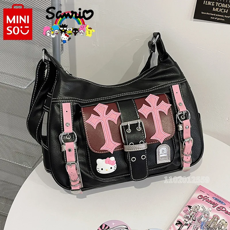 

MINISO Hello Kitty New Women's Shoulder Bag Cartoon Fashion Women's Shoulder Messenger Bag Luxury Brand Women's Bag High Quality