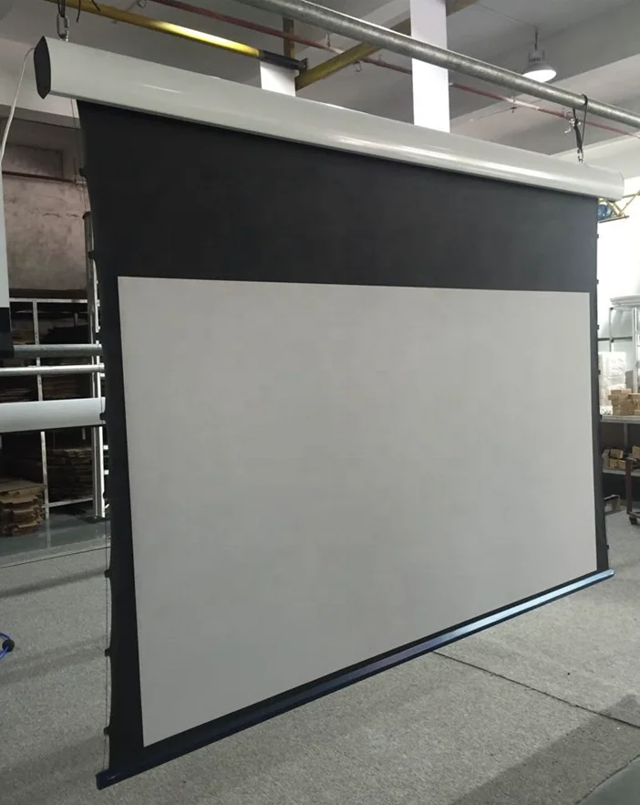 2.35:1 Motorized Projector Screen Tab Tensioned Screen,Cinema Screen Price