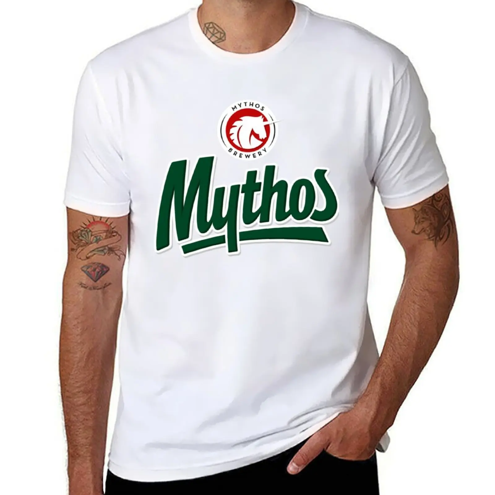 

Mythos beer T-Shirt t shirts for man graphic funny t shirt man cotton T-Shirt