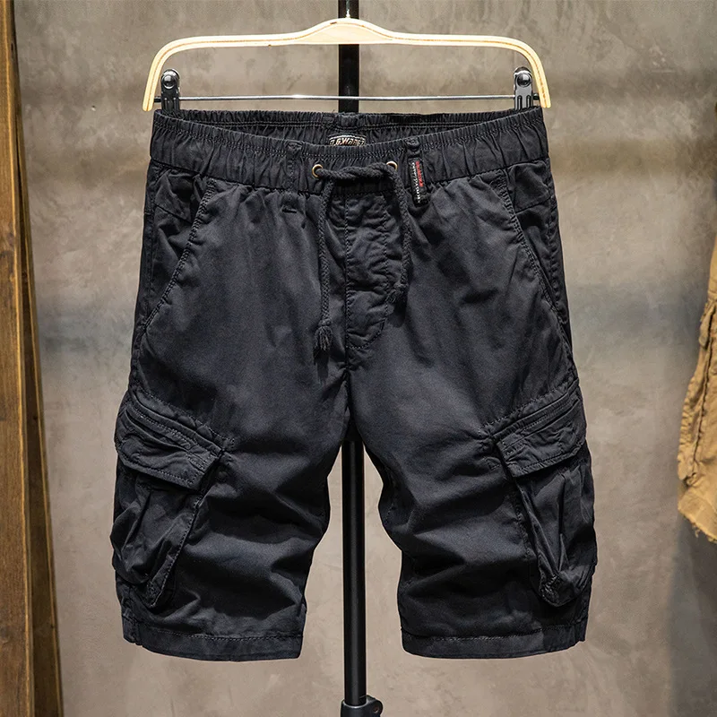 Werkkleding Shorts Voor Mannen 2024zomer Losse Multi-Pocket Amerikaanse Outdoor Strand Bergbeklimmen Vrijetijdsshorts