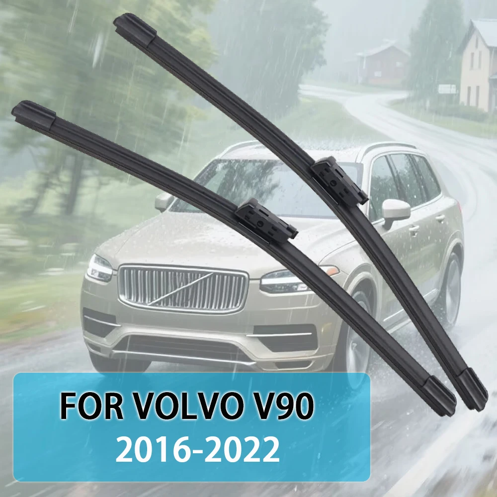 

For VOLVO V90 2016-2022 24"+20" Car Wiper Blade Front Wipers Fit Push Button Arm Windscreen Auto Kosoo Wiper Blades Accessories