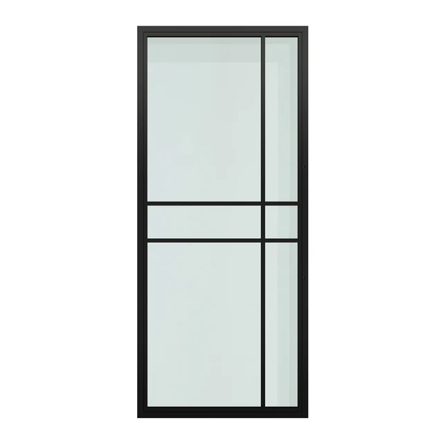 Wholesale Steel Frame Door with Tempered Glass Interior Double Pivot Doors 2