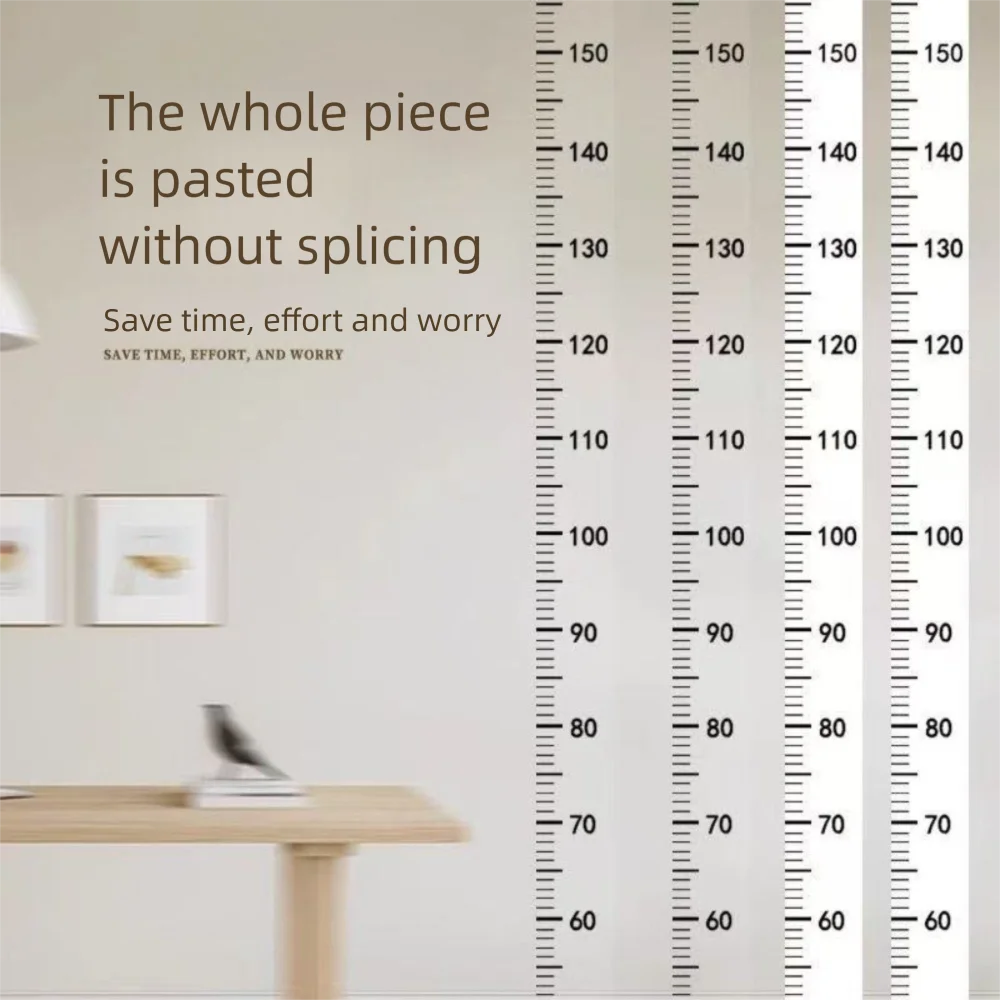 2M Height Height Measurement Sticker Waterproof Self-adhesive Child Growth Chart Transparent Removable Height Measuring Tape