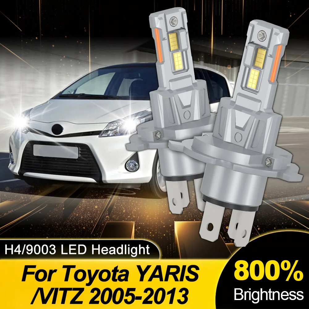 

Car Lights H4 Headlight LED Lamp Canbus For Toyota YARIS/VITZ 2005 2006 2007 2008 2009 2010 2011 2012 2013 High Power 40000LM