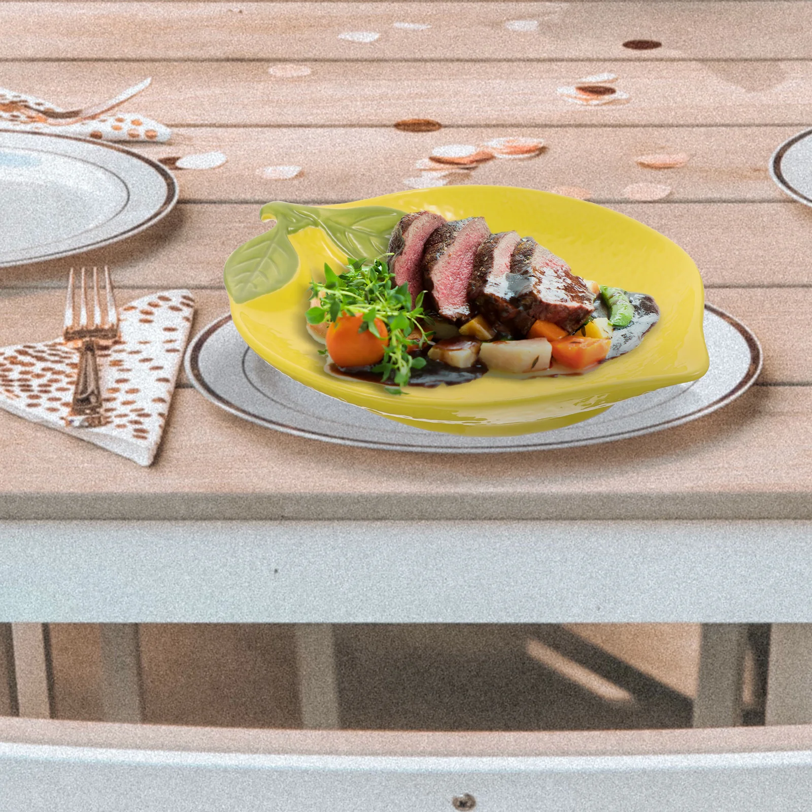 

Cute Plate Adorable Dish Ceramic Serving Platter Soup Food Fruit Decorative Bowl Creative Lovely Salad