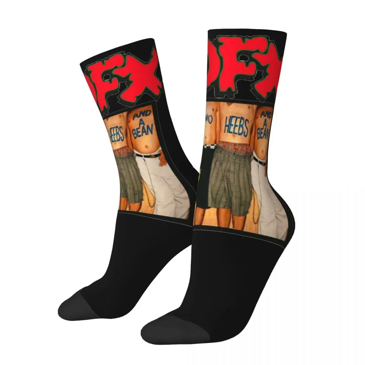 Hip-hop Nofx Punk Band Design Print Socks Stuff All Season Soft Crew Socks Sweat Absorbing