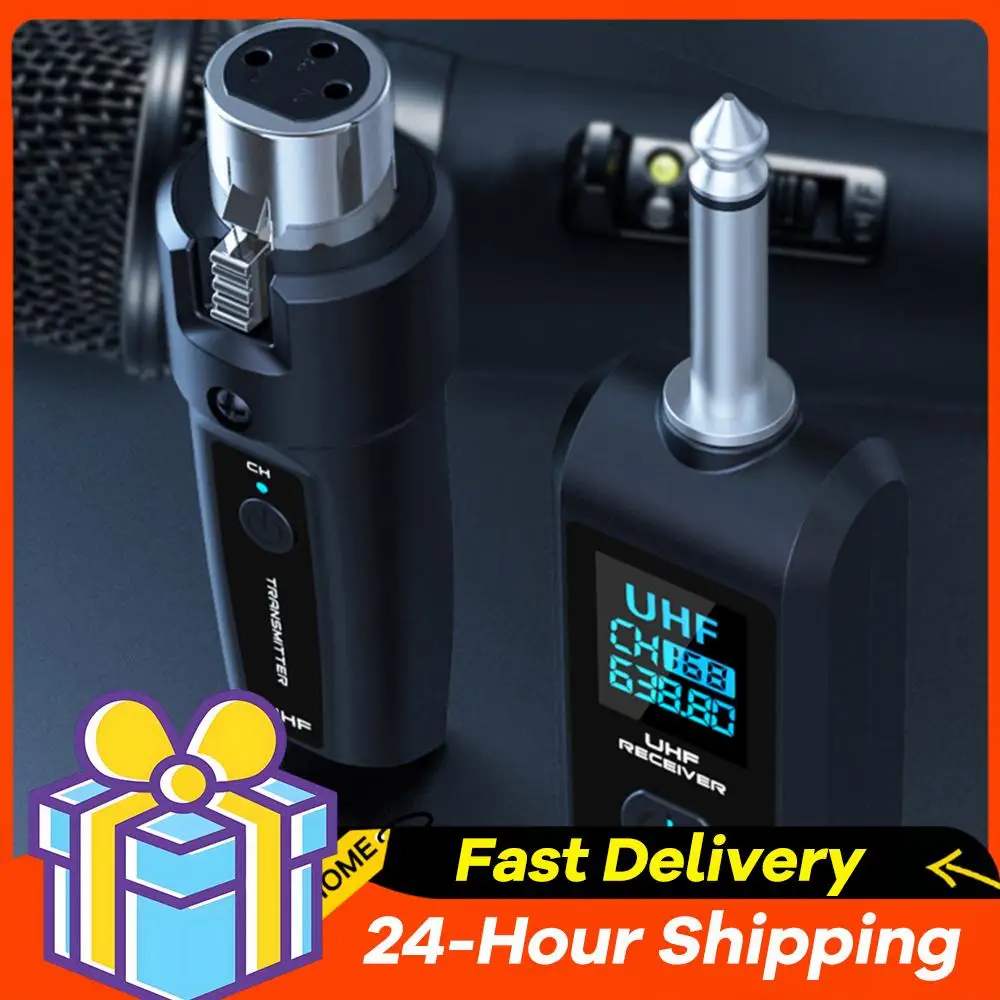 

Перезаряжаемый беспроводной XLR-адаптер (передатчик и приемник) для аудиомикшера, динамического микрофона, электрогитары, бас-гитары