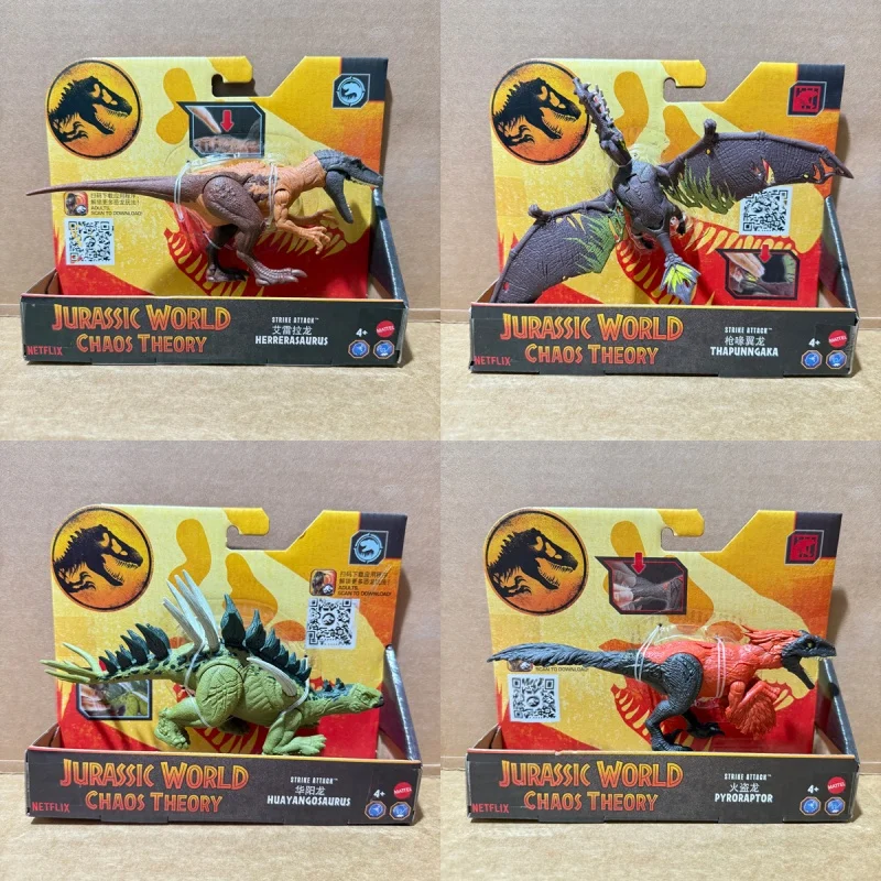 

2025 Mattel Jurassic World Small Dinosaur Toys Thapunngaka Pyroraptor Chaos Theory Action Figure Toys For Boys Birthday Gifts