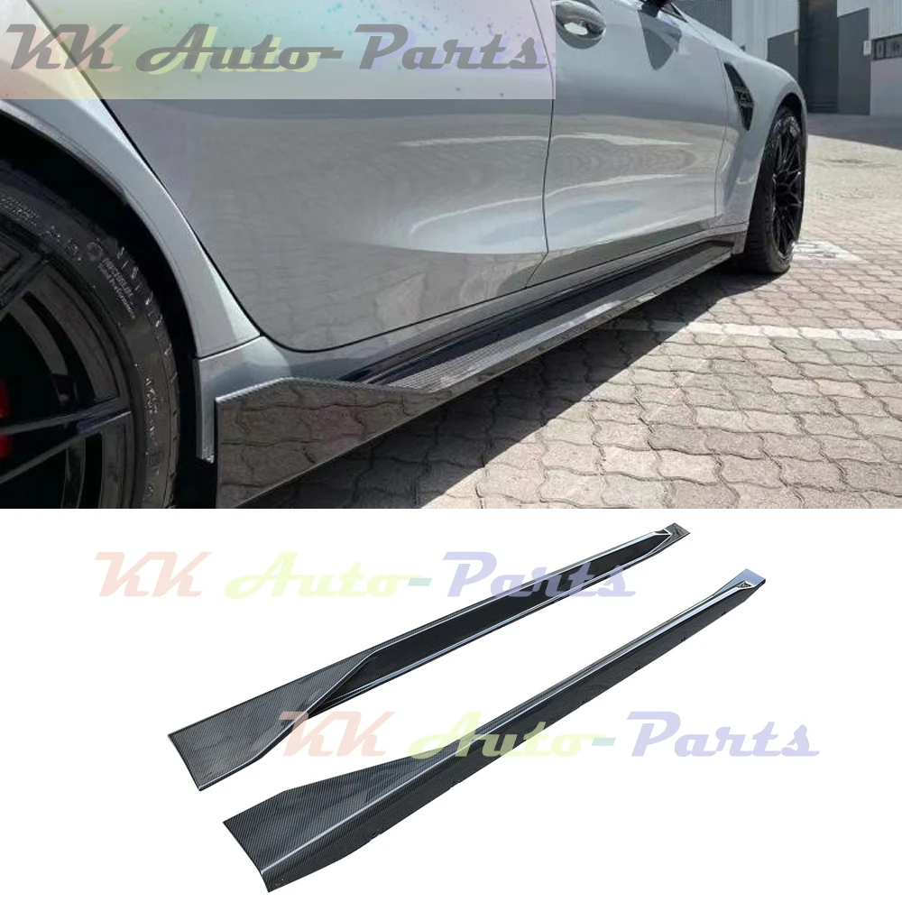 

Dry Carbon Fiber Side Sikrts Extension Lip For BMW M3 G80 M4 G82 Body Kit Auto Tuning