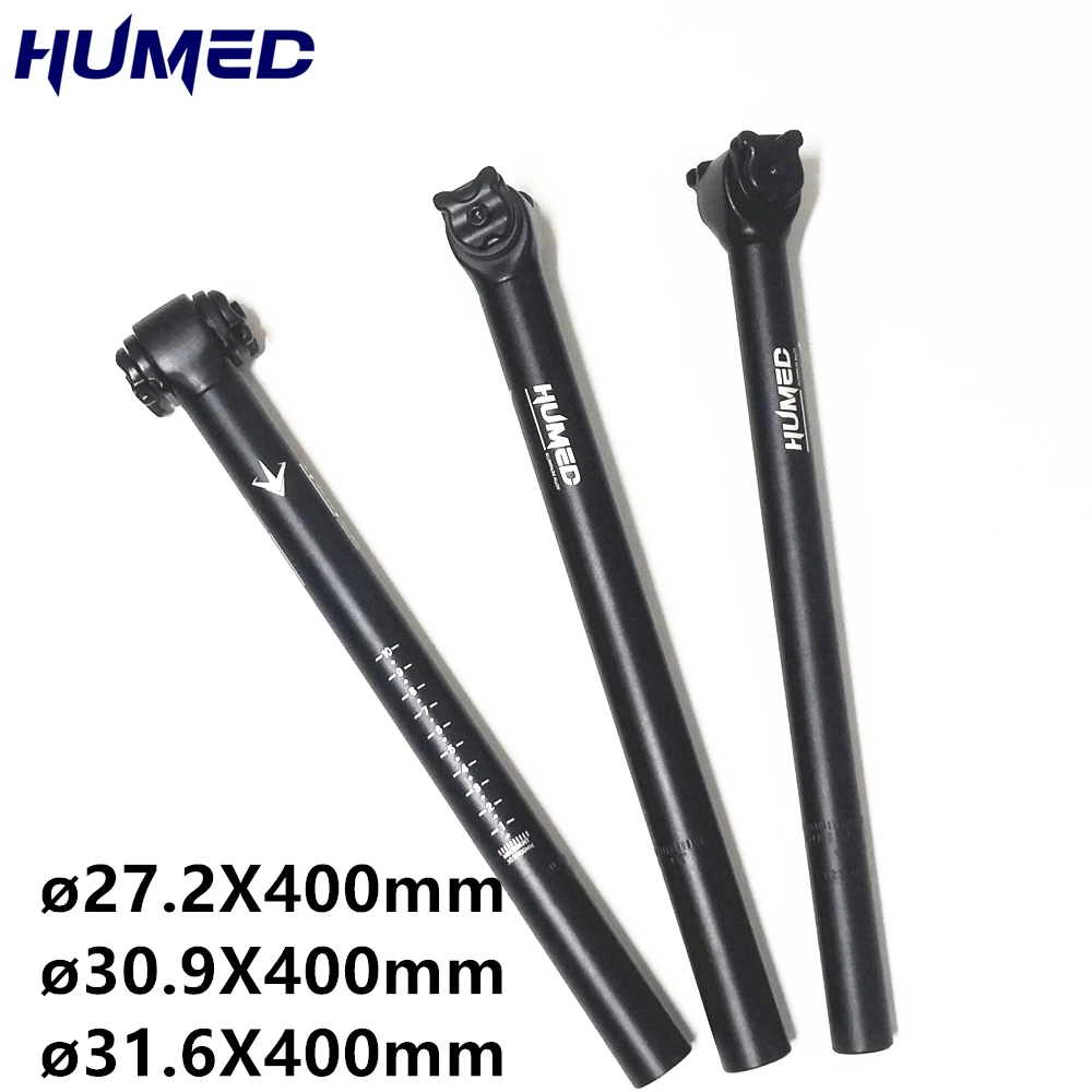 2024New HUMED 27.2/30.8/31.6*400mm Aluminum Alloy Bicycle Seatpost MTB Road Adjustable Angle Bike Seat Tube