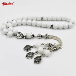 Tasbih White ceramic muslim misbaha 33 beads bracelet arabic prayer bead islamic fashion accessoires