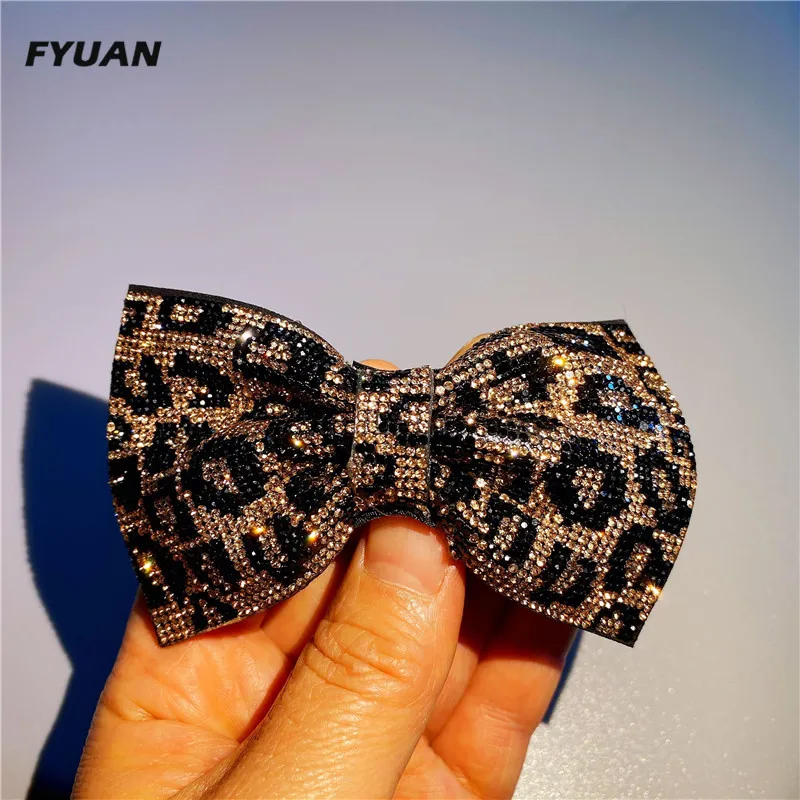 FYUAN Fashion 5 Styles Bowknot Hairpins for Women Girls Rhinestones Hairwear Accessories Weddings Jewelry