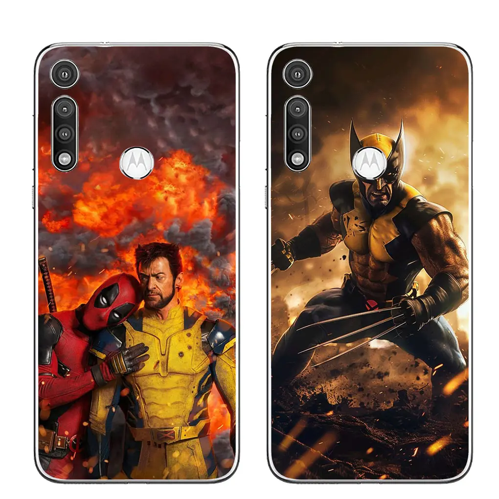 Deadpool Marvel Movie Wolverine Cover for Motorola Moto G04 G71 G73 G32 G34 E7 G6 G7 G8 G9 G24 Power One Fusion Plus G52 Case