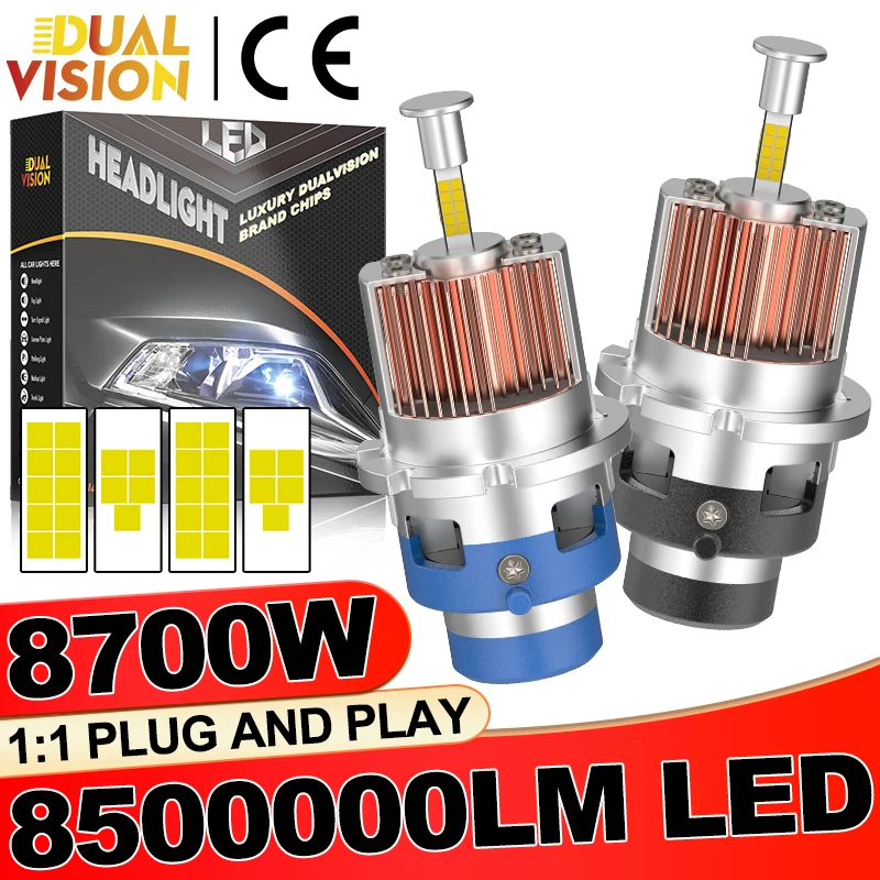 

Dualvision 360 D2S D4S D1S D3S Светодиодные лампы для автомобильных фар HID Canbus Ксеноновые лампы Turbo Plug & Play Лампы для фар Мотоциклетные фары