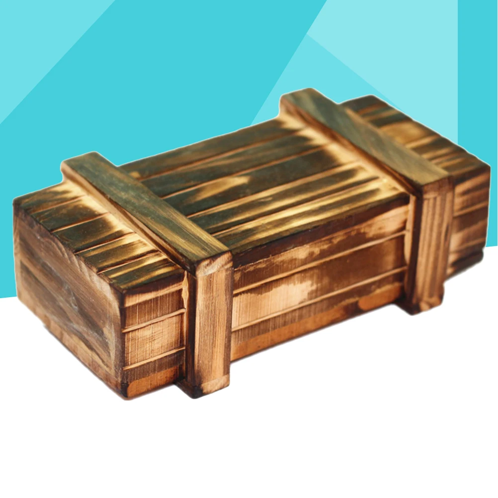 Wooden Box Brain Teaser Educational Eco-Friendly Gift For Kids Adults Multifunctional Intelligence Game Small Wood