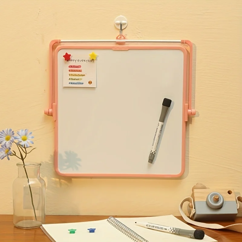 سبورة بيضاء مغناطيسية متينة مزدوجة الجوانب متعددة الحجم لوحة تخطيط لسطح المكتب/الرسم المعلق/الكتابة/لوحات مذكرة الرسائل