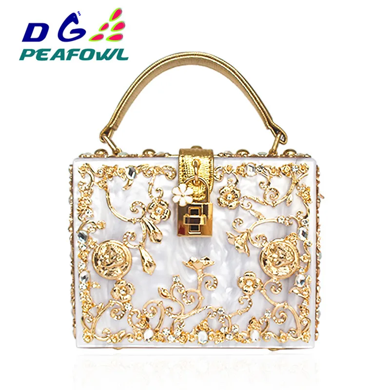 Designer Bolsas Feminina Messenger Women Crystal Evening Bag Luxury Ladies Acrylic Handbags Crossbody Shoulder Clutch Bags