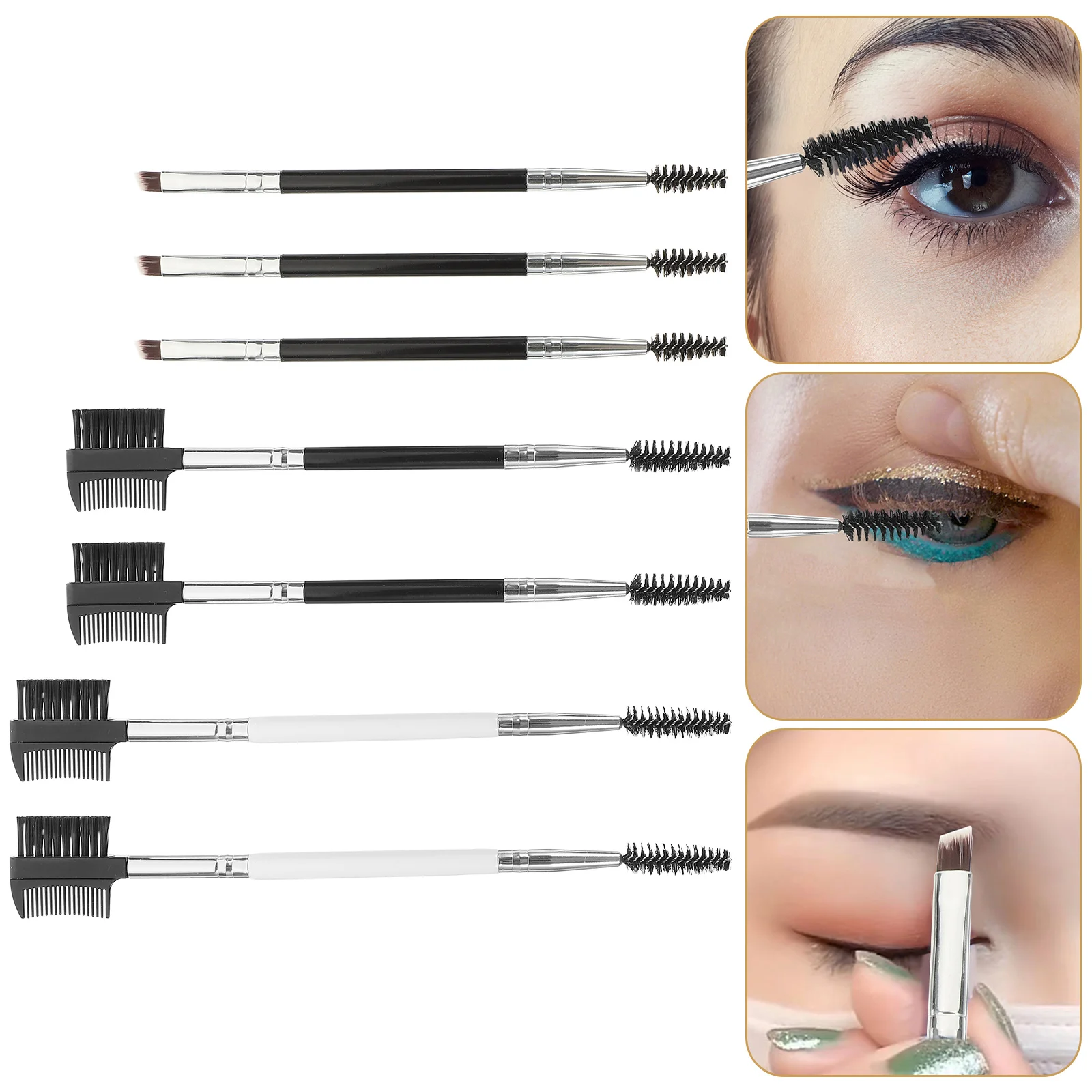 

7 Pcs Makeup Brush Set Eye Brushes Accessories Double Head Store Tool Tools
