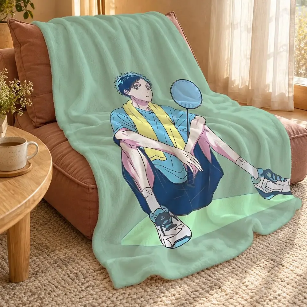 Cartoon Ao No Hako Blue Box Anime Throw Double Sided Flannel Throw Blanket Soft Travel Camping Sofa Bed Home