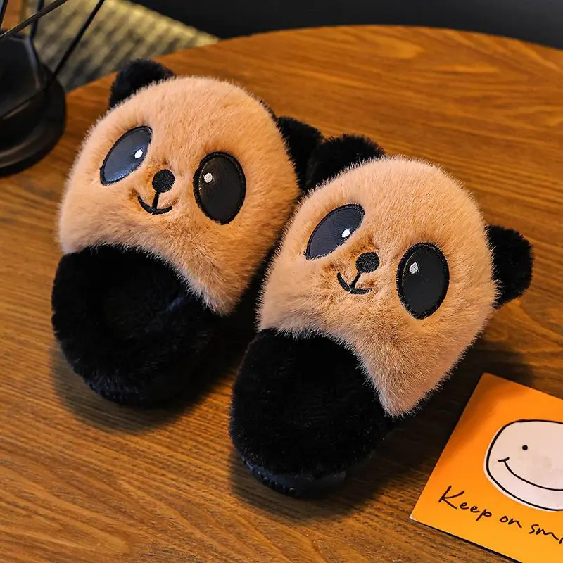 

Kids Winter Warmth Cartoon Cute Cotton Slippers Parent Child Warm Cozy Indoor Girls Slipper Shoes