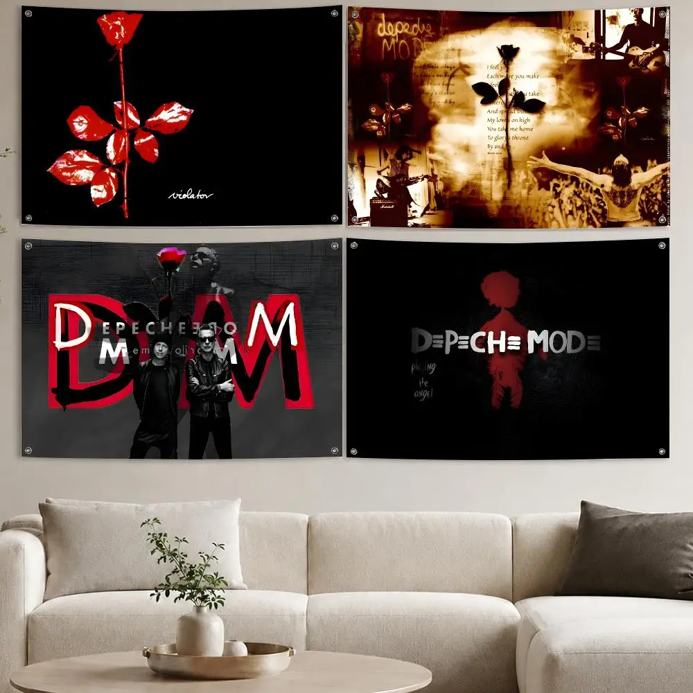Rock Music Flags Aesthetic Wall Tapestry Printed Wall Hanging Living Room Party Outdoor Decor