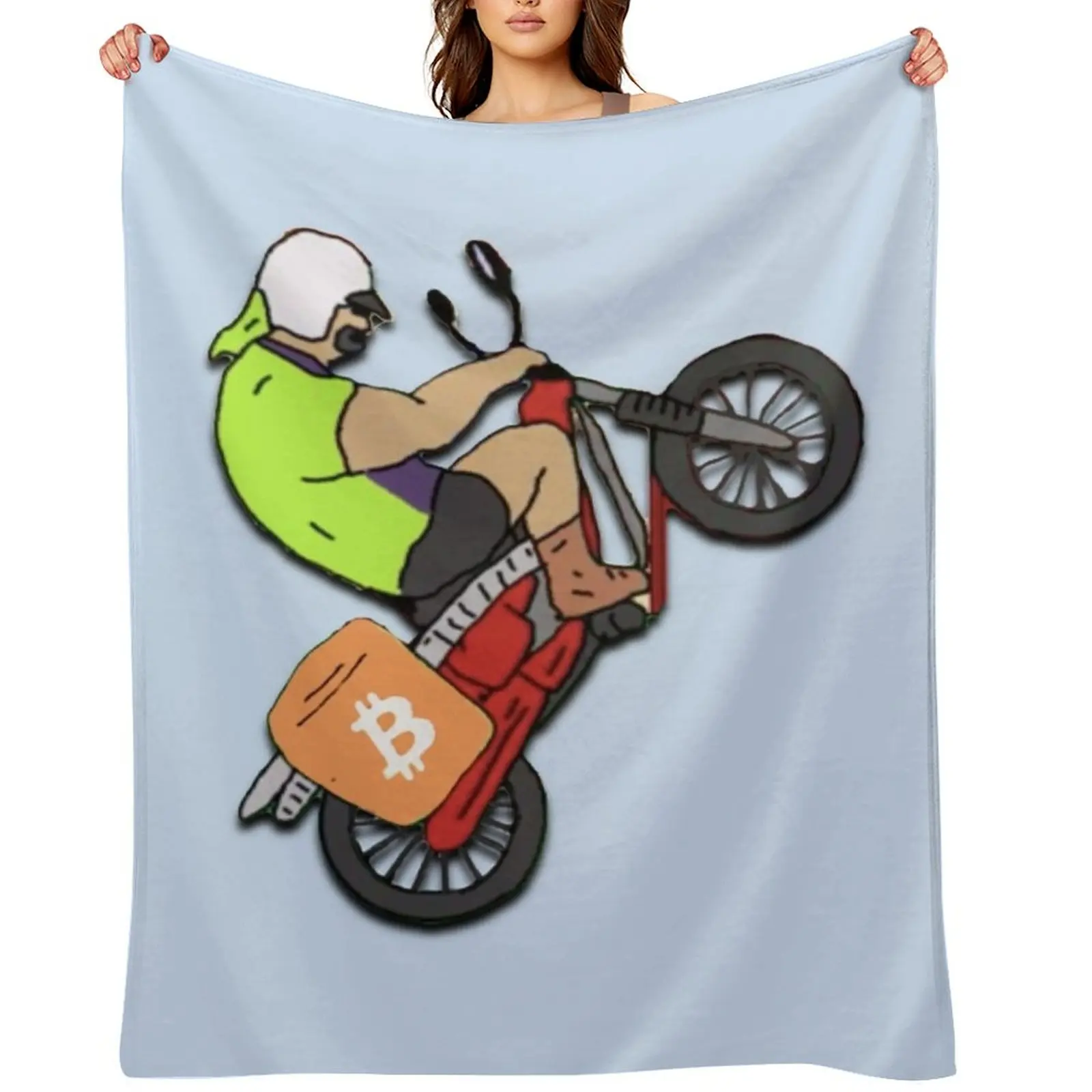 Mike Nolan Wheelie Throw Blanket Custom Luxury St halloween Winter beds Blankets