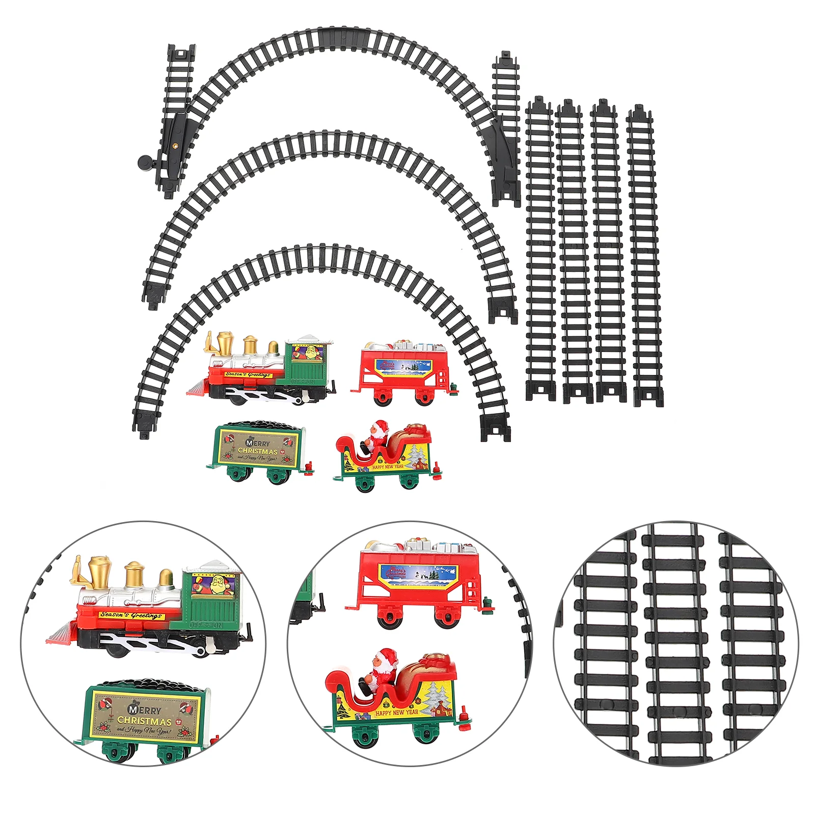 Train Toy Kids Christmas Tree Remote Control Electric Model Rail Plastic Xmas Track Child Toys