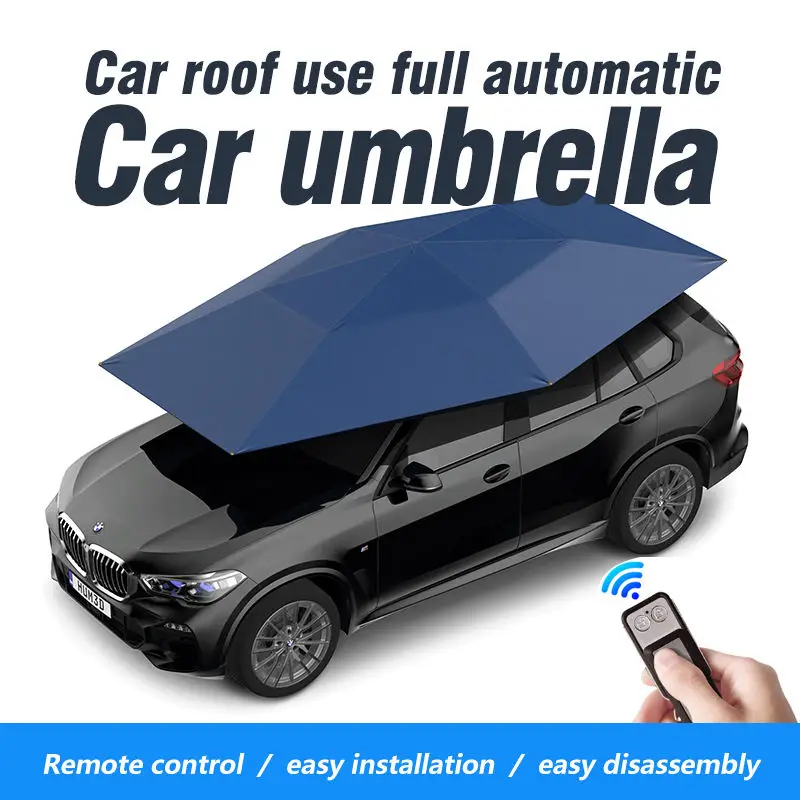 Outdoor Car Parking Sunshade Fully Automatic Electric Car Umbrella 3.8m*2.7m Car Roof Windshield Sun Shade