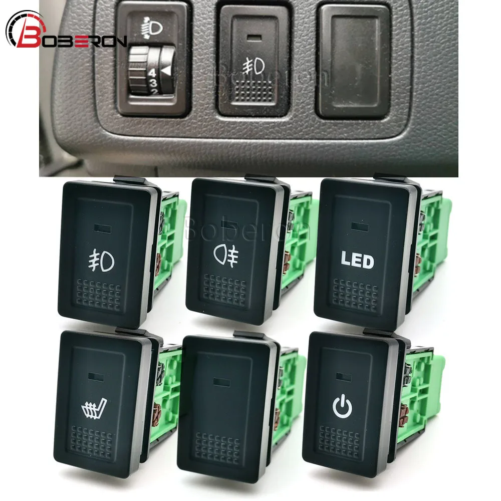 

1Pc Car LED Fog Light Switch Power Seat Heated Button for Suzuki SX4 Swift Grand Vitara 2006 - 2011 2012 Auto Accessories