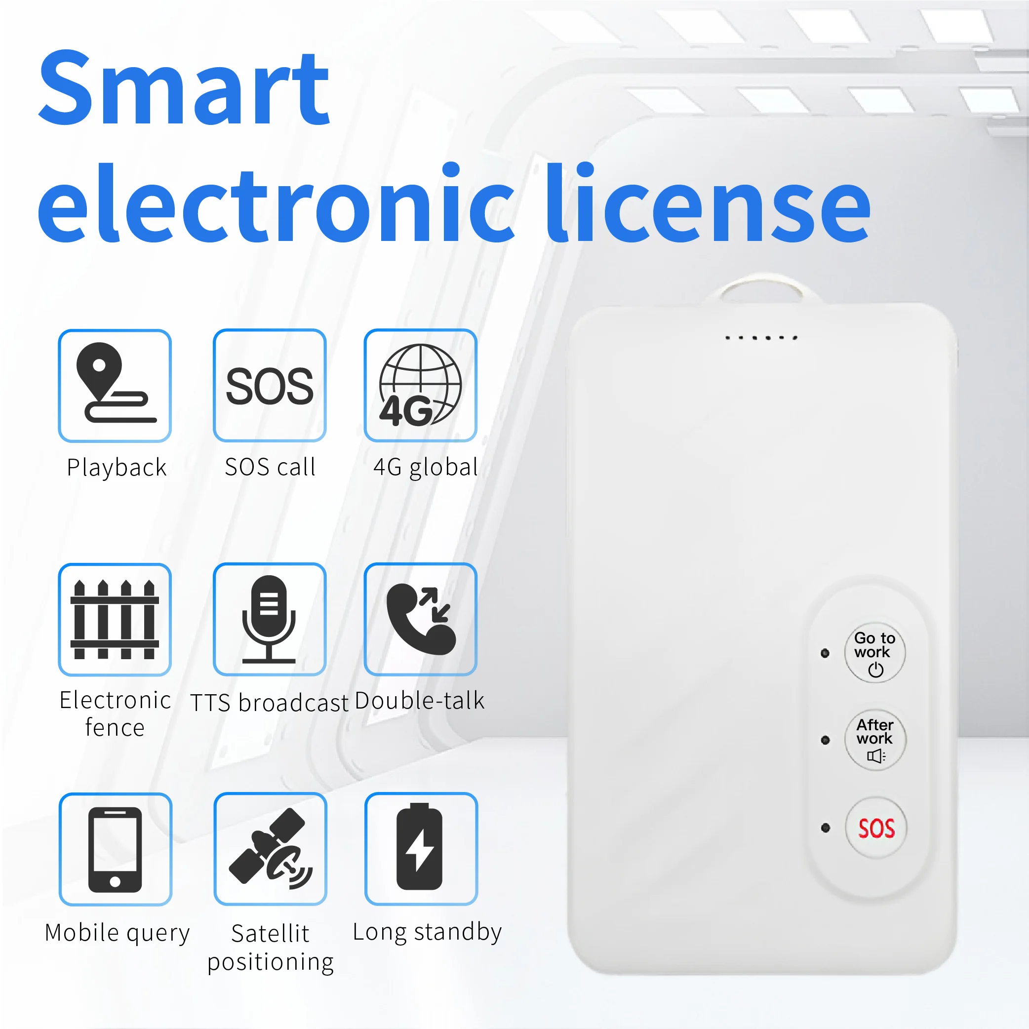 Id Card Real-Time Hidden GPS Tracker Kids Students Ladies Personal Safety Protection SOS Emergency Call 4G GSM/WiFi Viewable PC