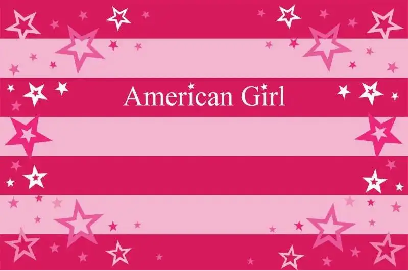 

American Girl Pink Striped Stars stripe birthday party backdrops party photography backgrounds