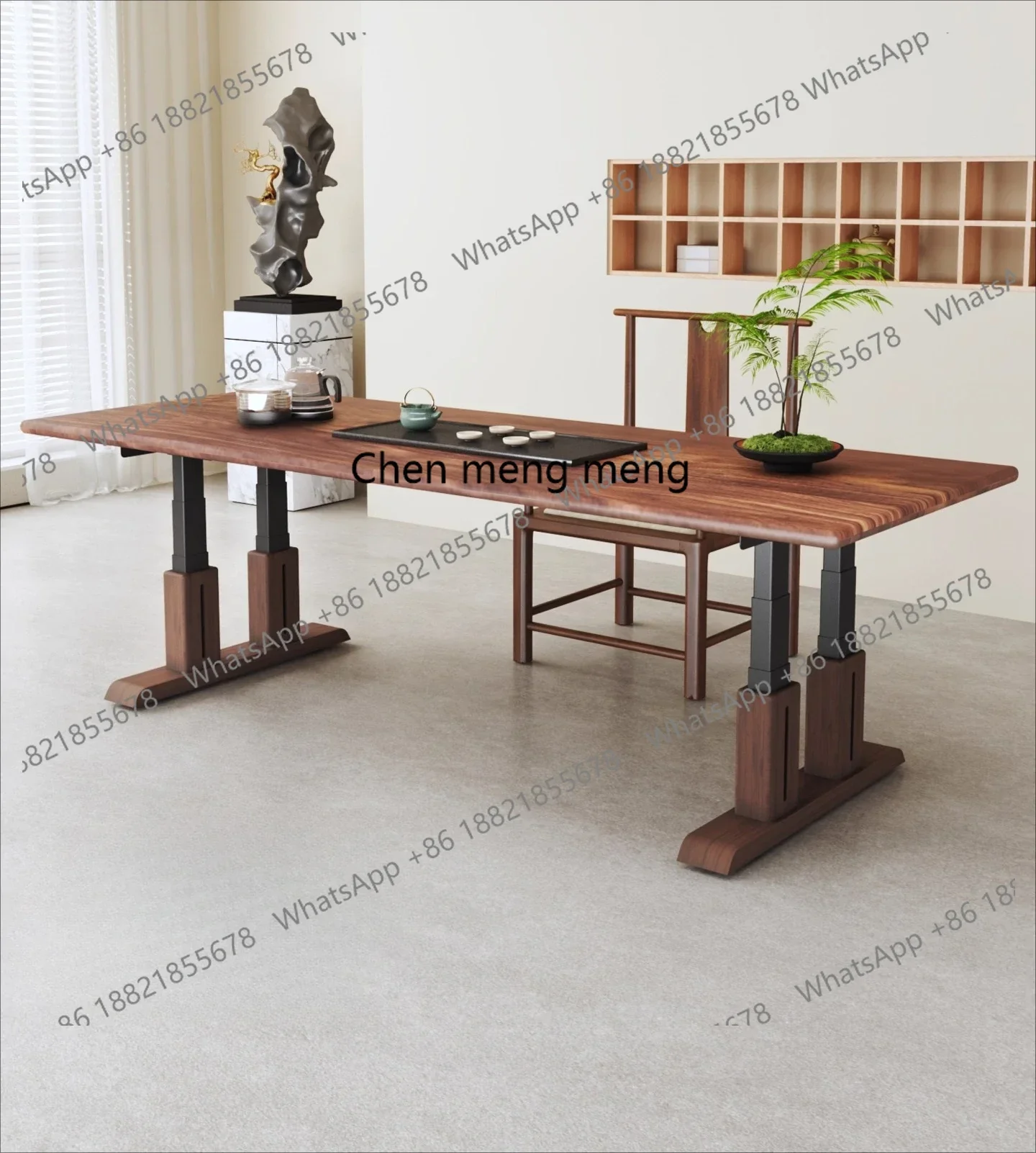 Z136 Desk 3-in-1 electric lifting desk frame workbench computer large board desk frame