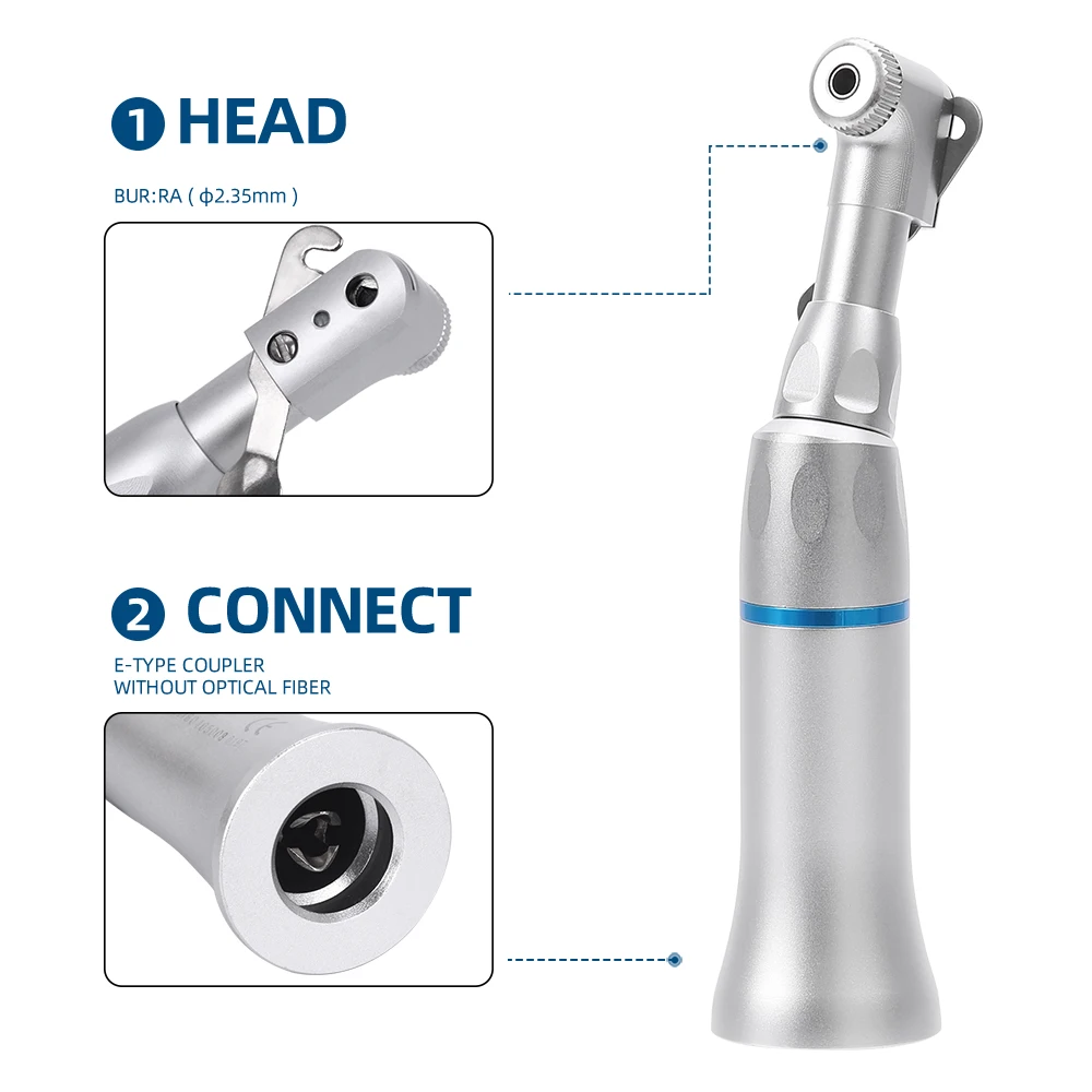 AZDENT 2024 Dental High & Low Speed Handpiece Kit 1:1 Ratio Dental Push Button E-type Air Motor 2/4 Holes Dentistry Equipments