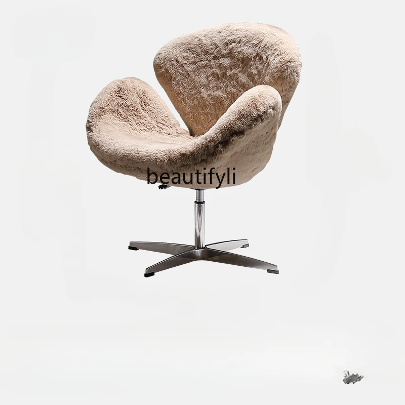 

Swan chair lift rotating makeup cloakroom premium light luxury art book chair home computer chair bedroom