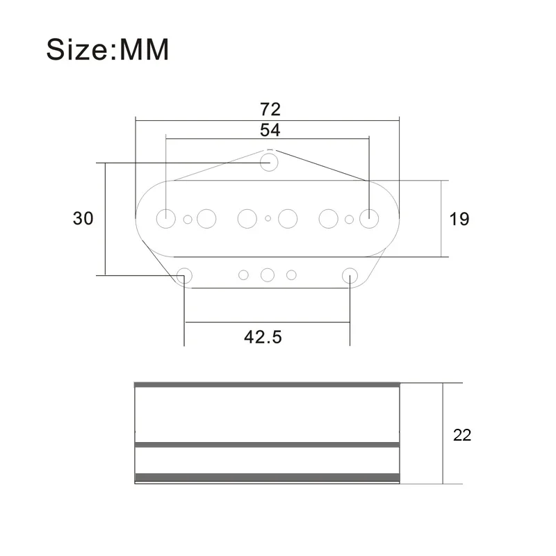 TL Humbucker Bridge Pickup Dual Layer Dual Coil Alnico 5 Pickup 6 String Open Styple Fiber Bobbin Magnet Black