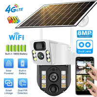 WiFi/4G Solar Camera IP CCTV Surveillance Cameras Outdoor Battery Monitor Smart Home PIR Humanoid Detection Security Protection
